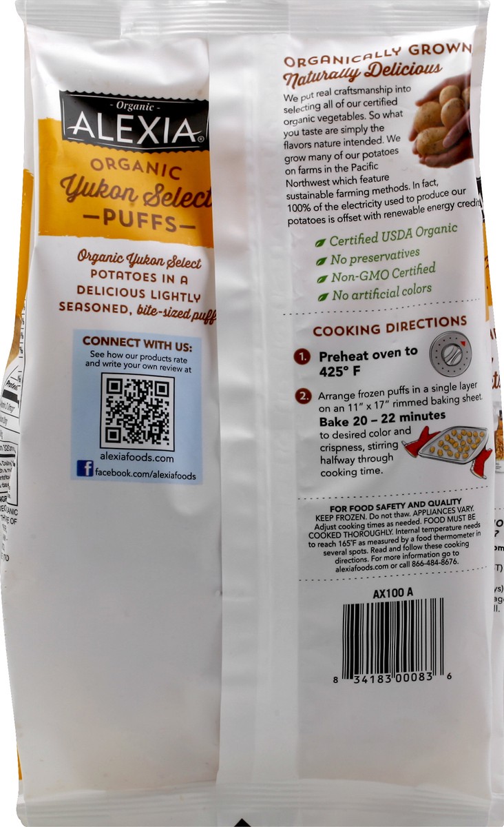 slide 6 of 7, Alexia Organic Yukon Select Potato Puffs, 16 oz