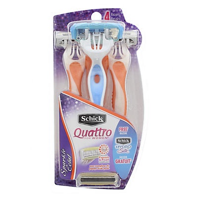 slide 1 of 1, Schick Sparkle Quattro For Women Disposables, 3 ct