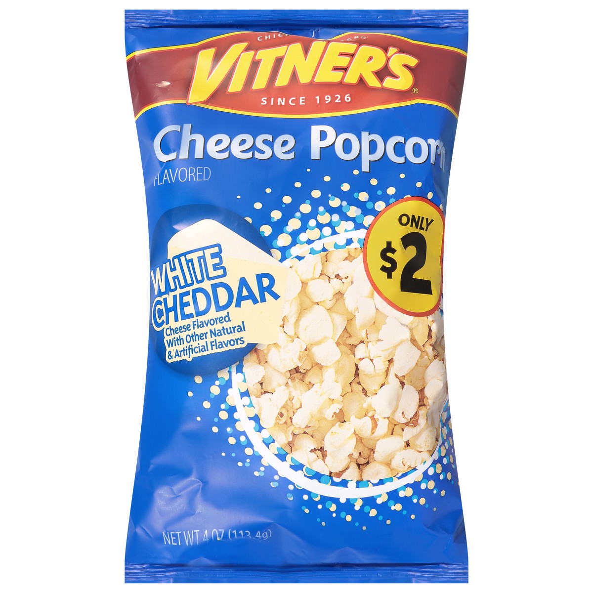 Vitner's White Cheddar Cheese Popcorn 4 oz 4 oz Shipt