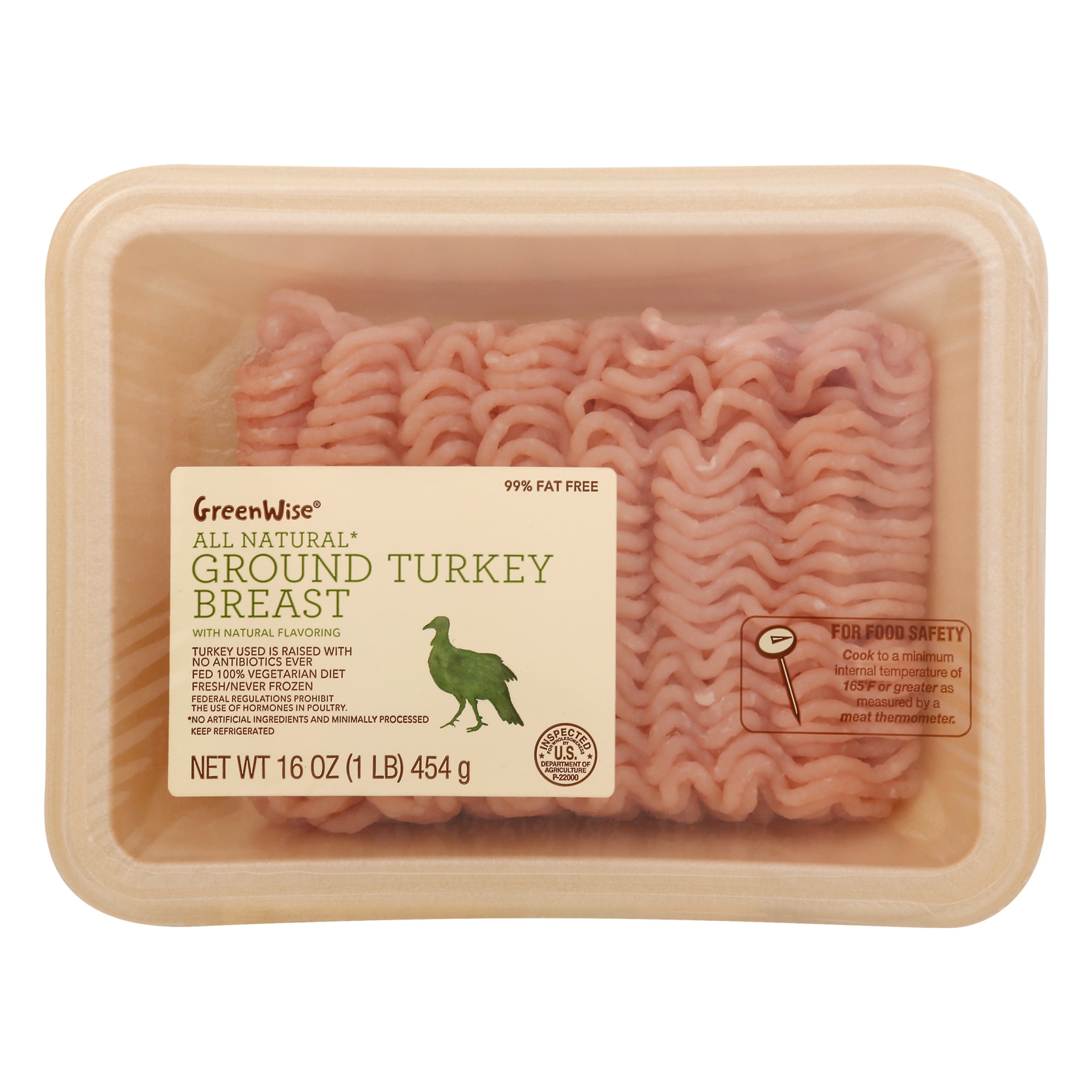 slide 1 of 1, GreenWise Ground Breast Turkey, 16 oz