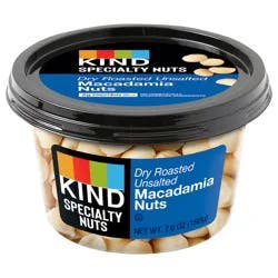 KIND Dry Roasted Unsalted Macadamia Nuts, 7.0 OZ