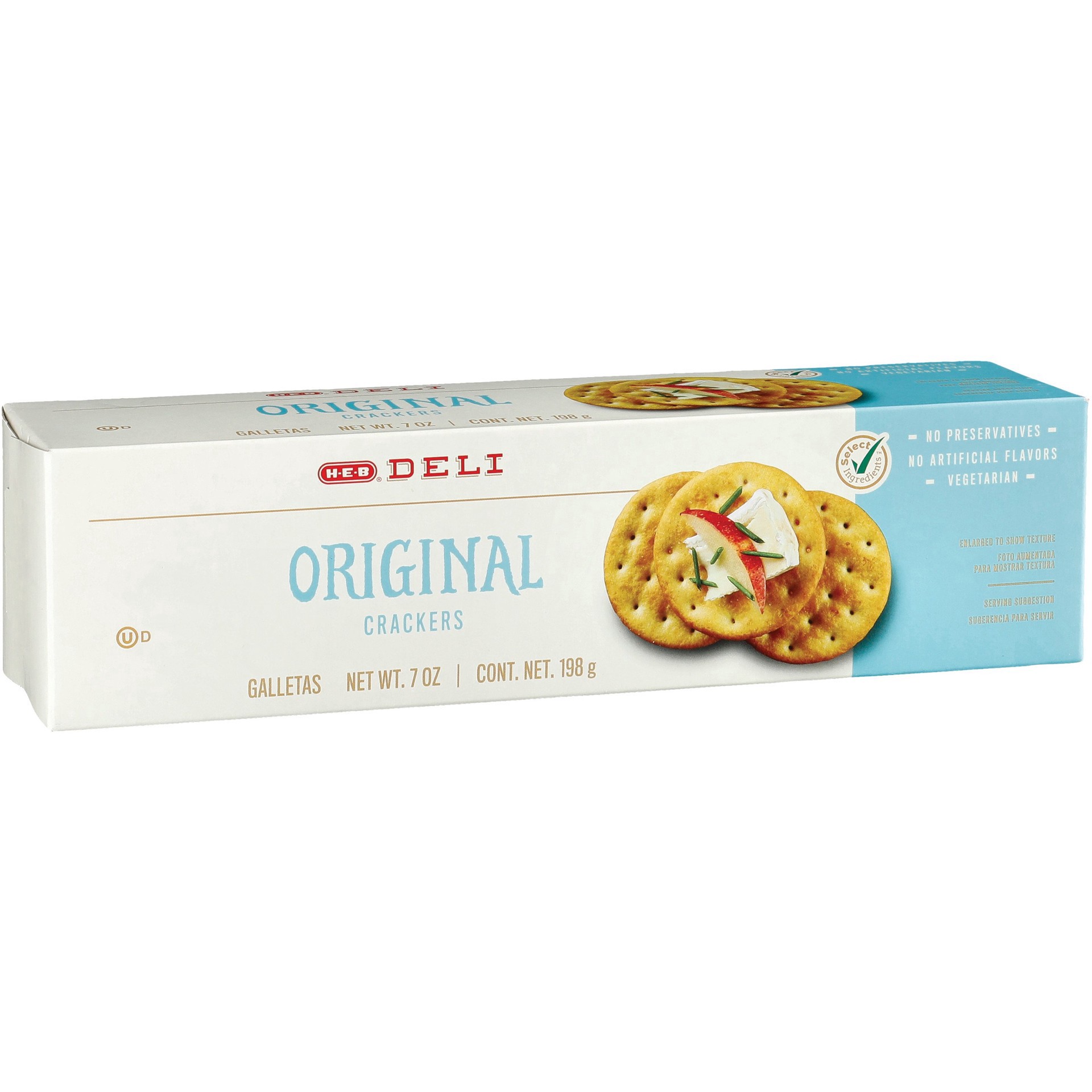 slide 1 of 1, H-E-B Deli Original Crackers, 7 oz
