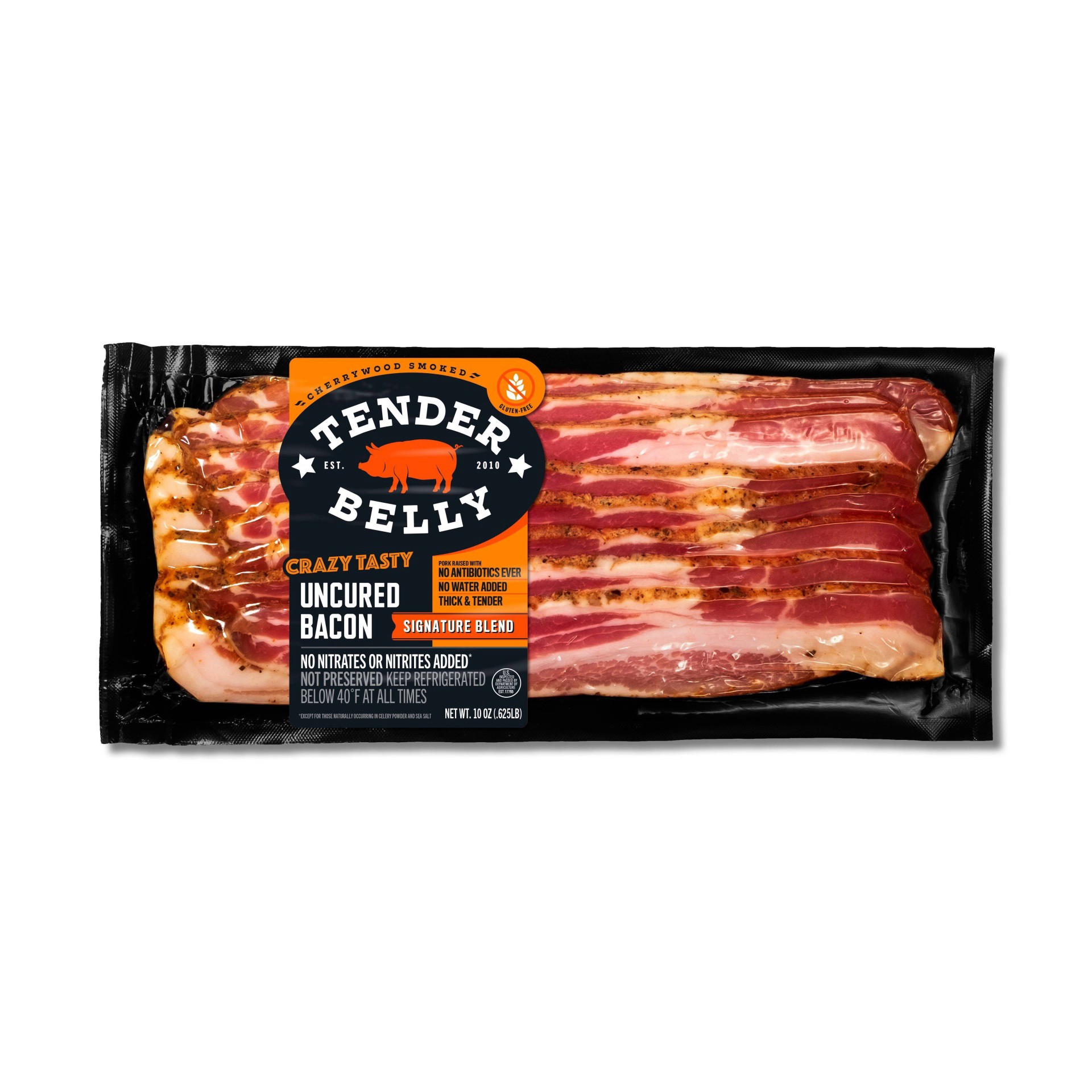 slide 1 of 4, Tender Belly Signature Blend Uncured Cherrywood Smoked Bacon 10 oz, 1 ct