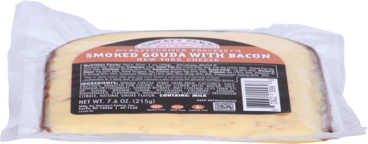 slide 4 of 9, Yancey's Fancy Smoked Gouda with Bacon Cheese 7.6 oz, 7.6 oz