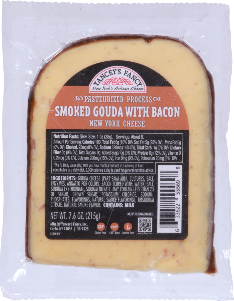 slide 6 of 9, Yancey's Fancy Smoked Gouda with Bacon Cheese 7.6 oz, 7.6 oz