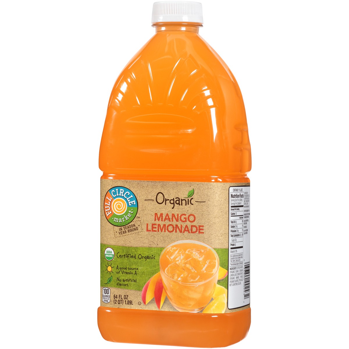 slide 5 of 12, Full Circle Market Mango Lemonade, 64 fl oz