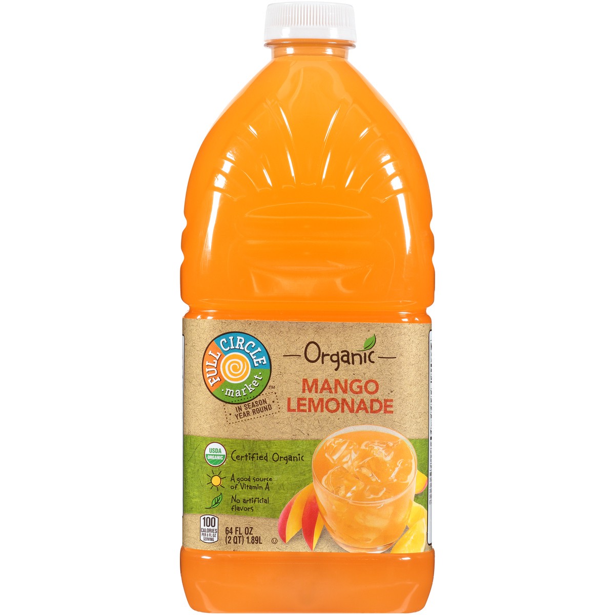 slide 1 of 12, Full Circle Market Mango Lemonade, 64 fl oz