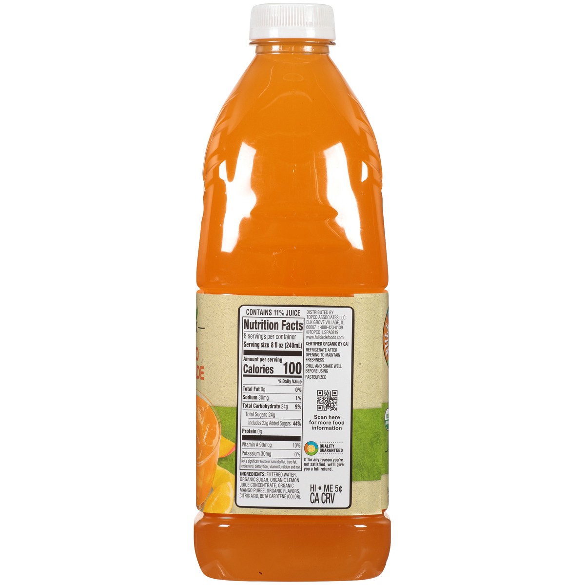 slide 9 of 12, Full Circle Market Mango Lemonade, 64 fl oz