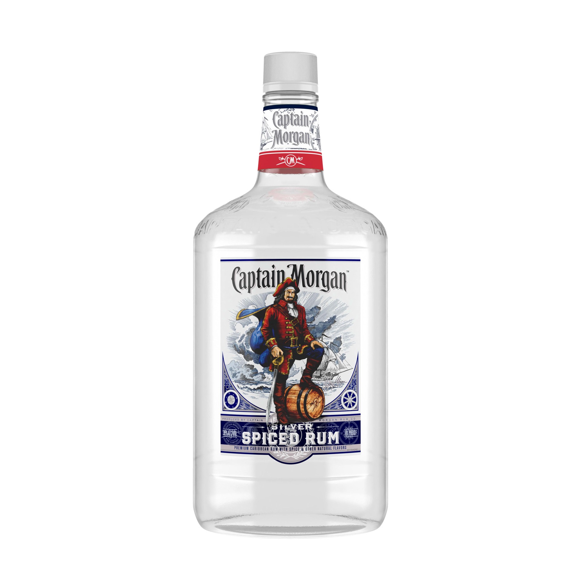 slide 1 of 4, Captain Morgan Silver Spiced Rum, 1.75 L, 1.75 liter