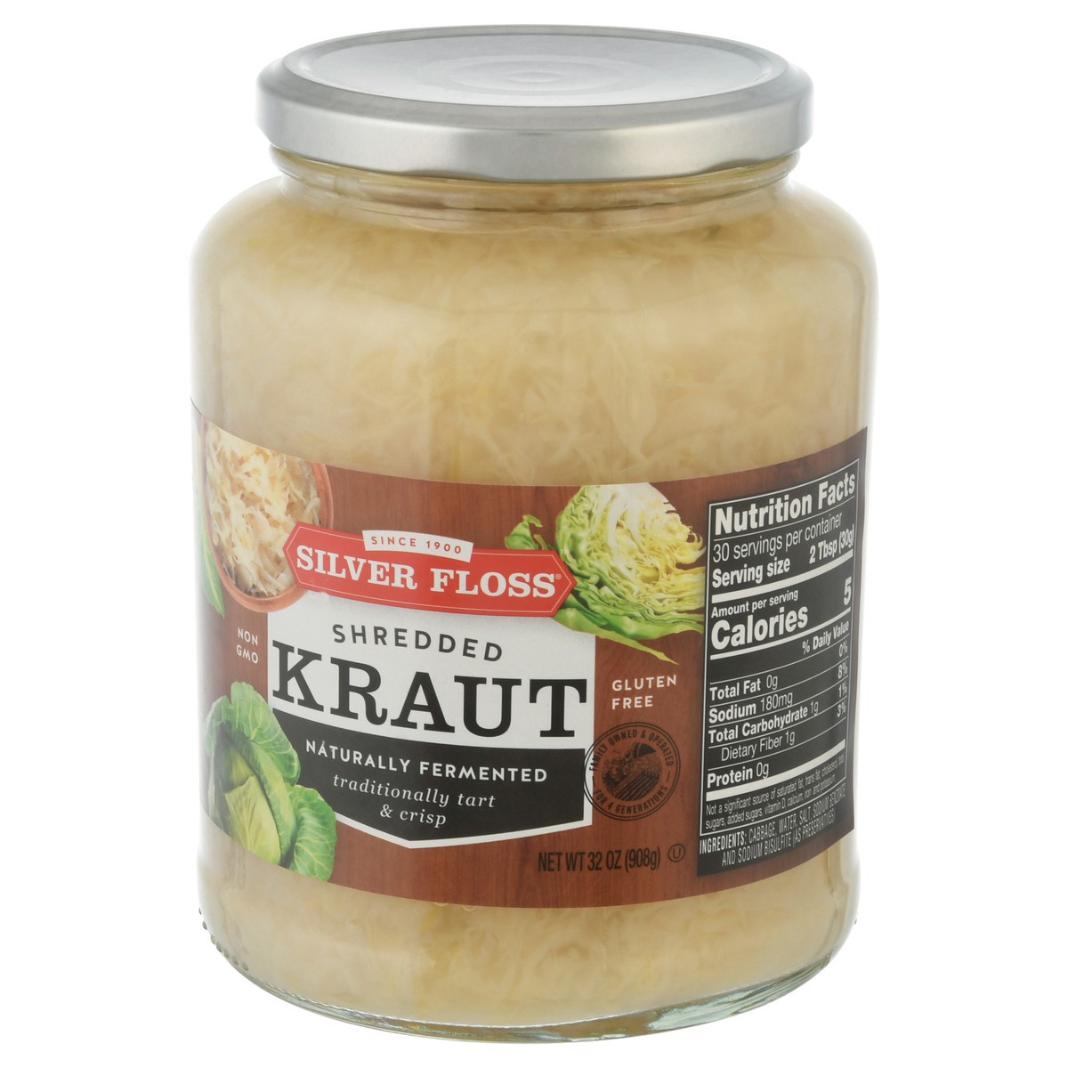 slide 8 of 11, Silver Floss Shredded Kraut 32 oz, 32 oz