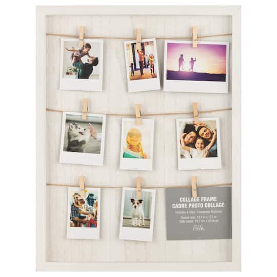 slide 1 of 4, 9 Opening White Board Frame With Clips By Studio Decor, 13.3 in x 17.3 in