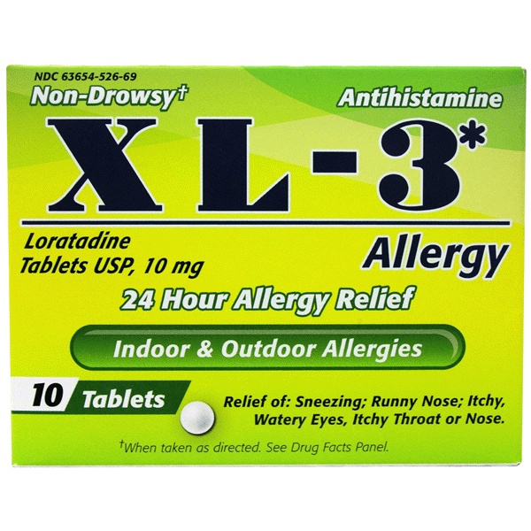slide 1 of 1, XL-3 24-Hour Allergy Relief, 10 ct