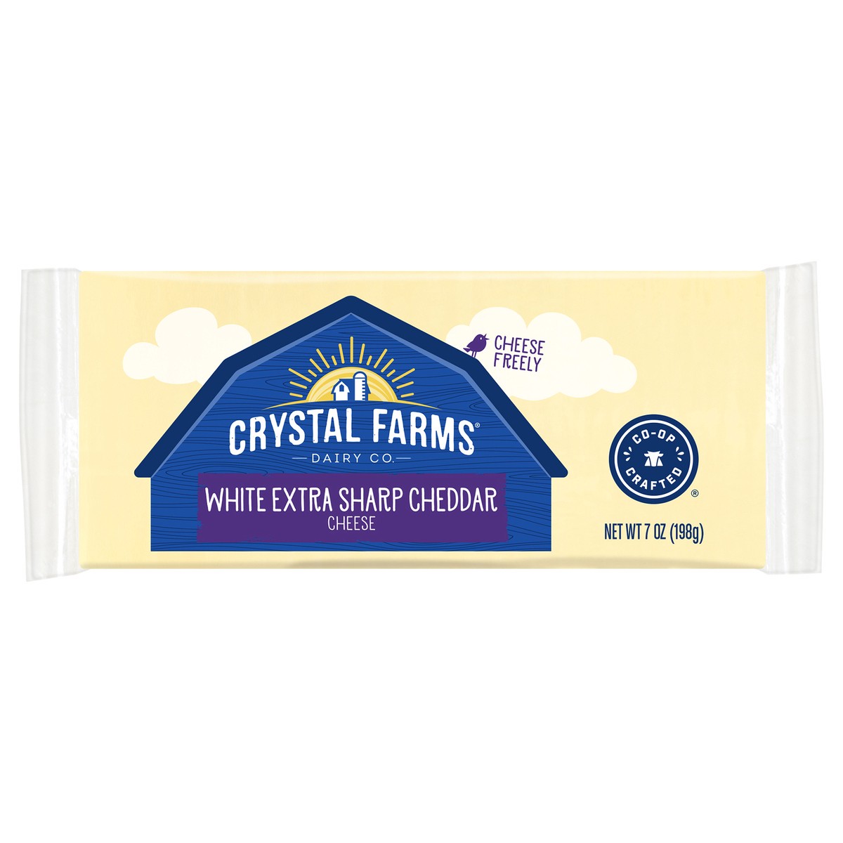 slide 2 of 8, Crystal Farms White Extra Sharp Cheddar, 7 oz