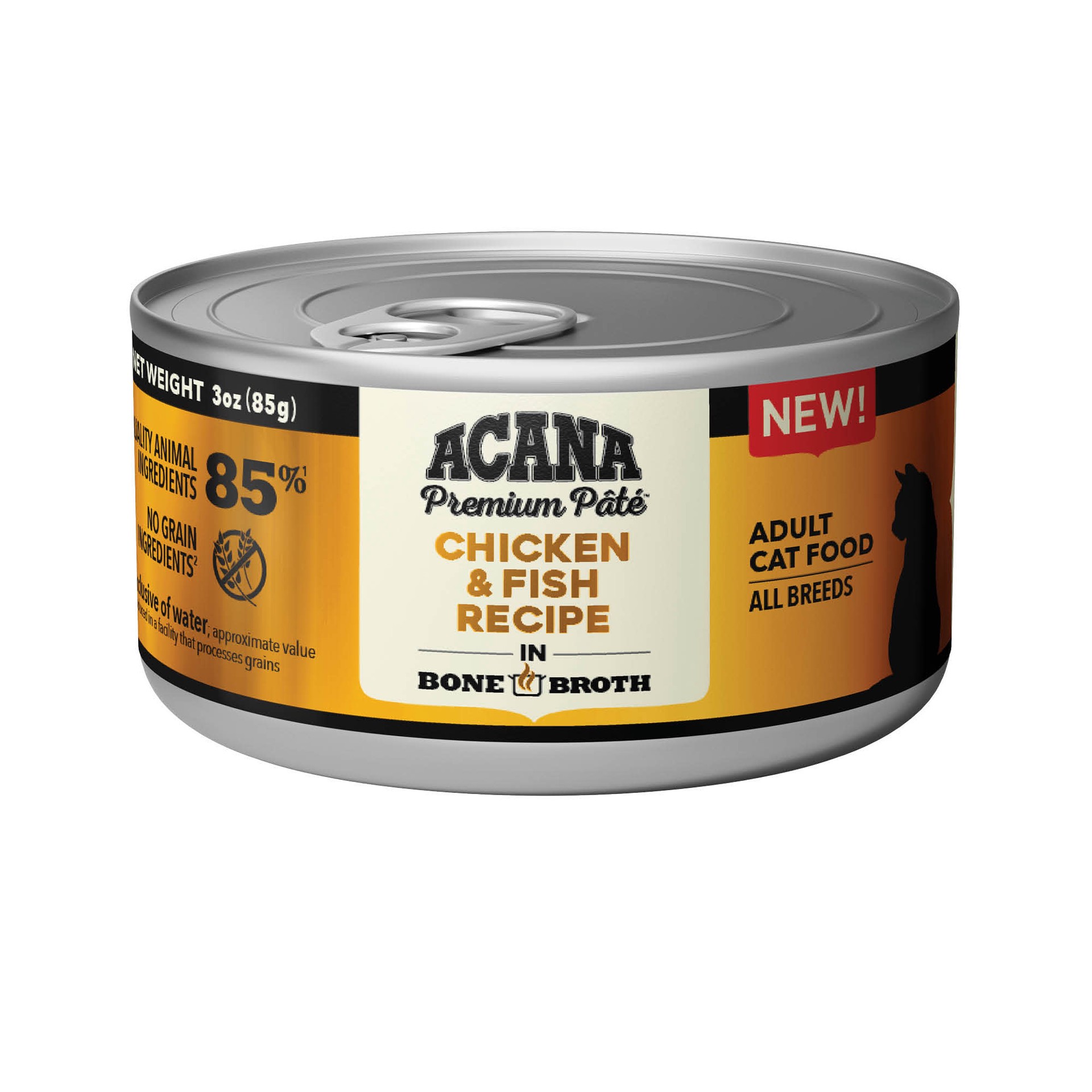 slide 1 of 4, ACANA Chicken + Fish Recipe in Bone Broth, , case of 24 cans - 0.18 lb, 3 oz