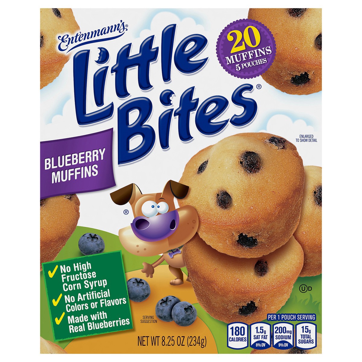 slide 1 of 20, Entenmann's Little Bites Blueberry Muffins, 8.25 oz