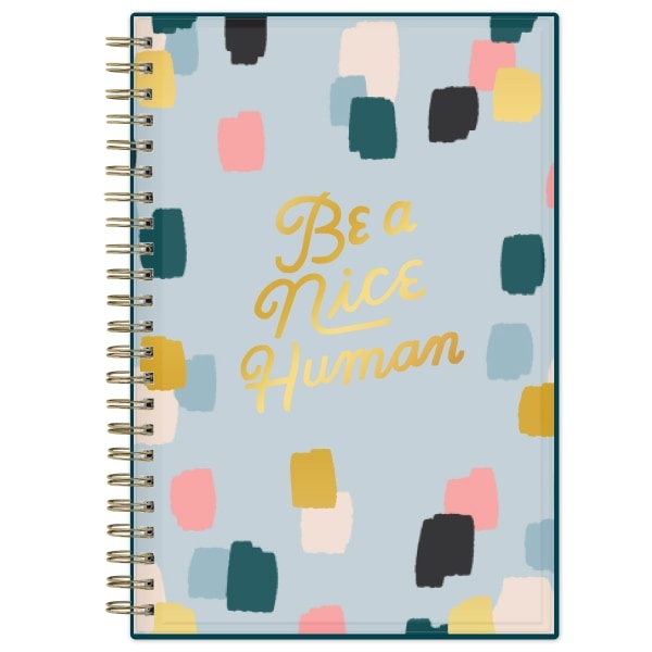 slide 1 of 6, Blue Sky Brit + Co Cyo Weekly/Monthly Planner, 5&Rdquo; X 8'', Brushed Dots Blue, January To December 2022, 136010, 1 ct