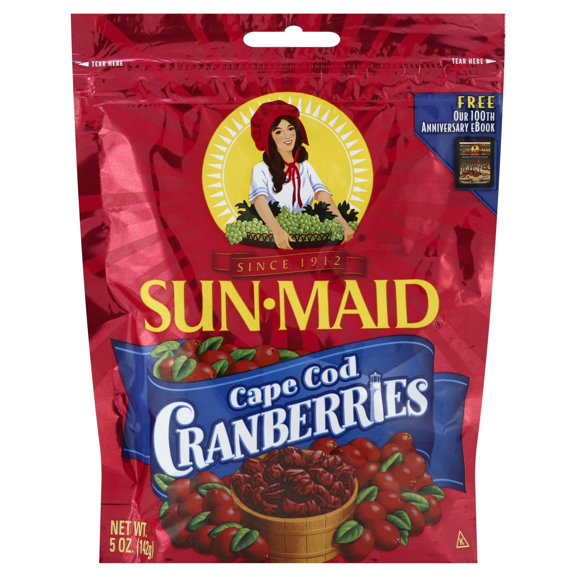 slide 1 of 1, Sun-Maid Cape Cod Cranberries, 5 oz