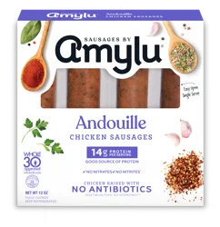 Amylu Foods Andouille Chicken Sausages 12 oz