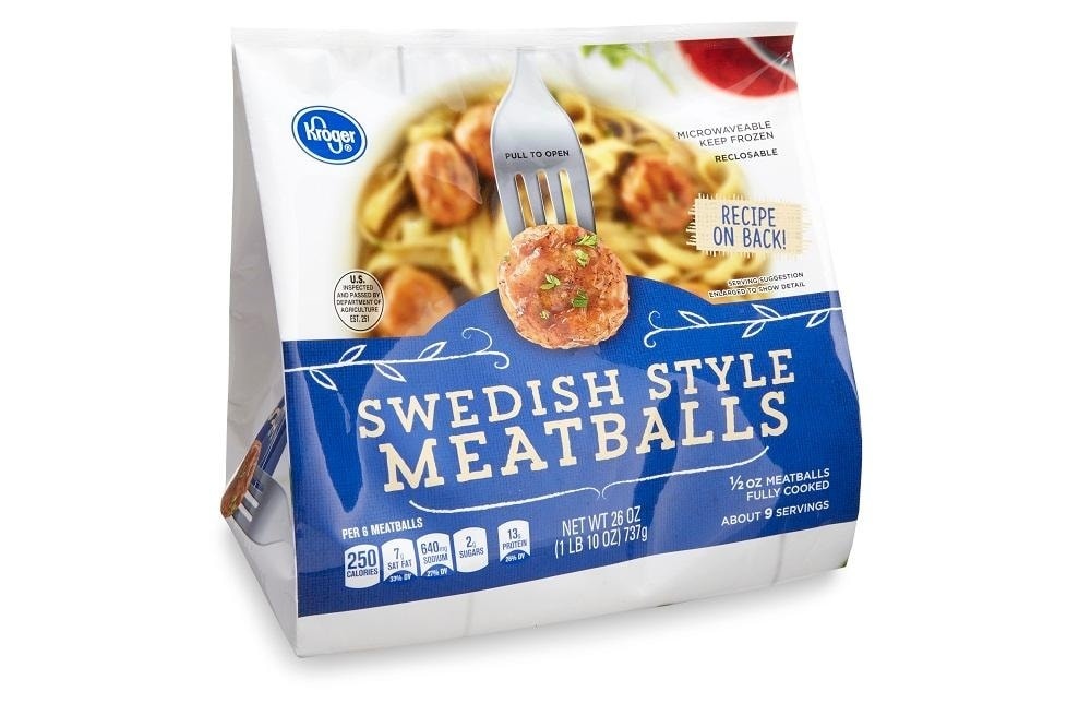 slide 1 of 1, Kroger Swedish Style Meatballs, 26 oz