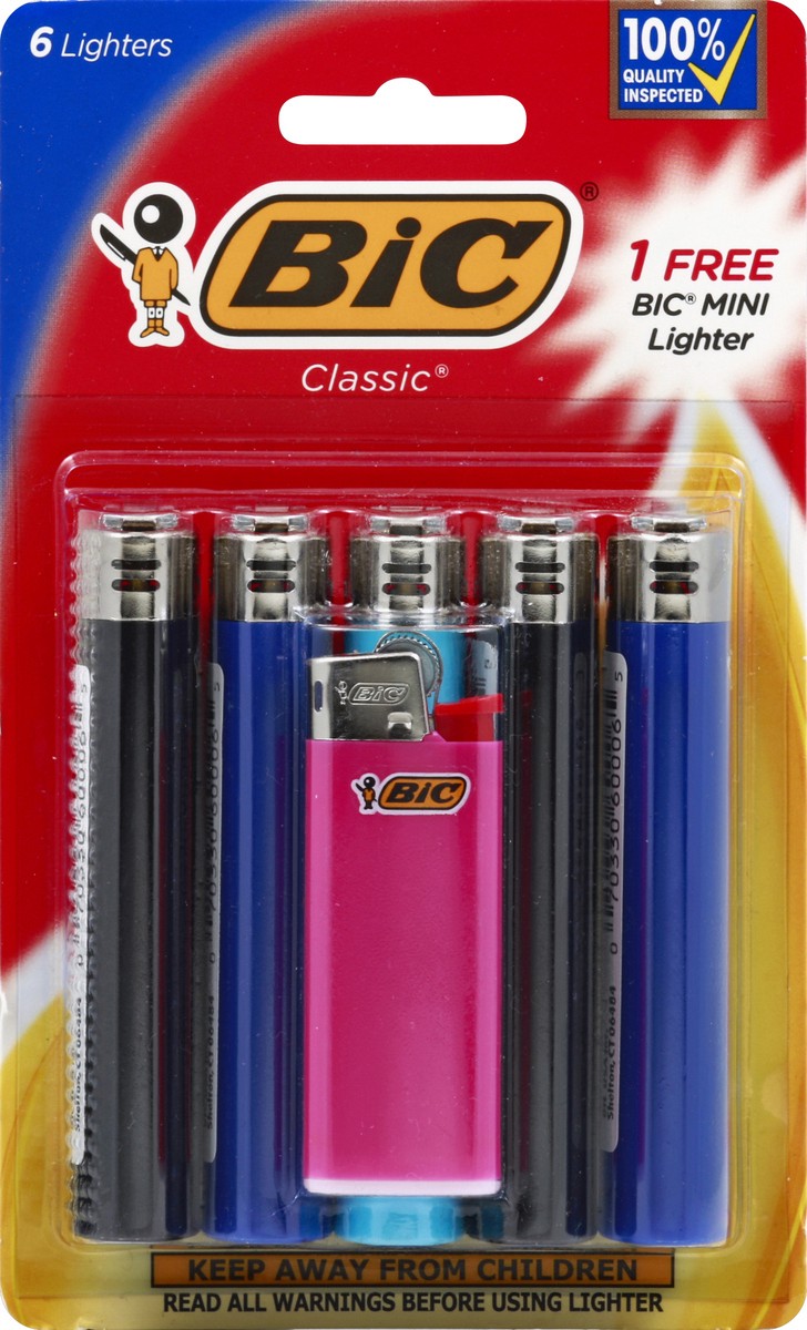slide 2 of 2, Bic Lighter 5+1Pk, 1 ct