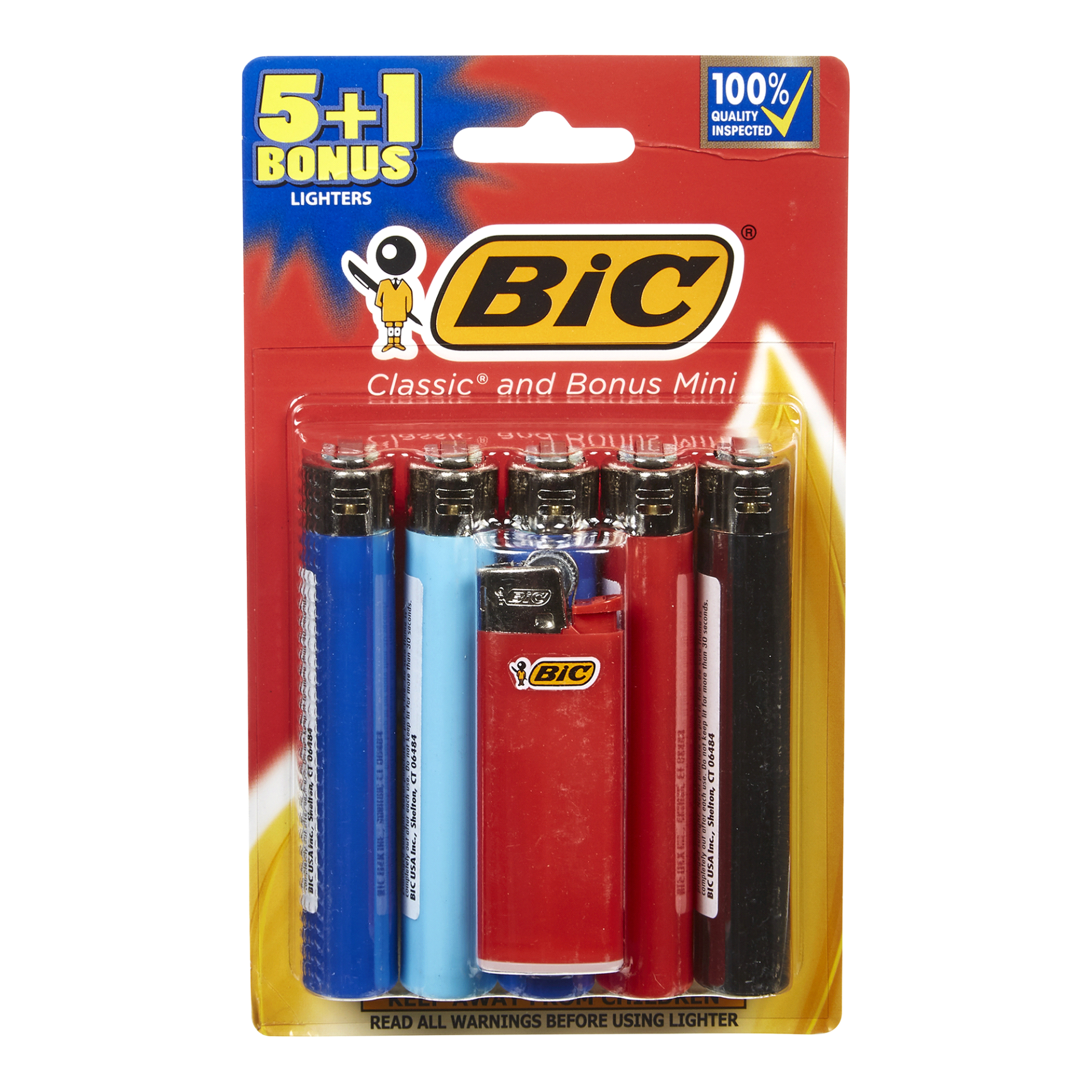 slide 1 of 2, Bic Lighter 5+1Pk, 1 ct