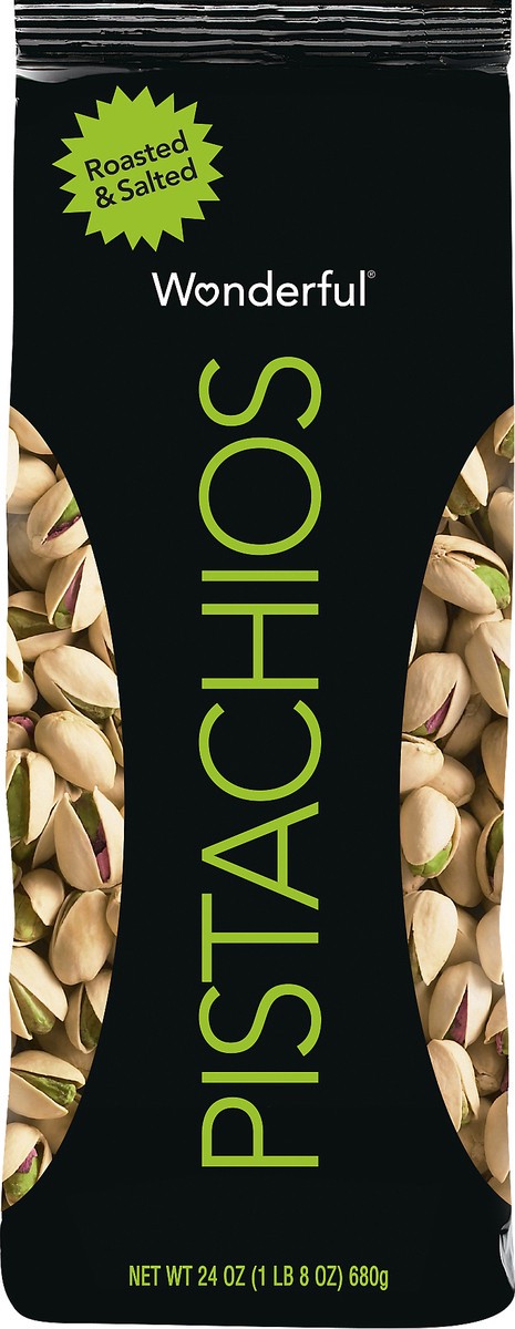 slide 2 of 5, Wonderful Pistachios Roasted & Salted Pistachios 24 oz, 24 oz