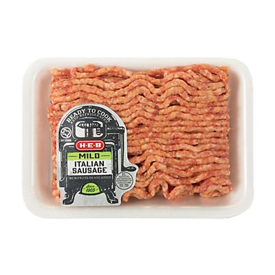 slide 1 of 1, H-E-B Ground Mild Italian Sausage, per lb