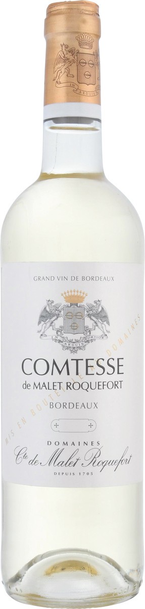 slide 9 of 12, Comtesse de Malet Roquefort Bordeaux Blanc 750 ml, 750 ml