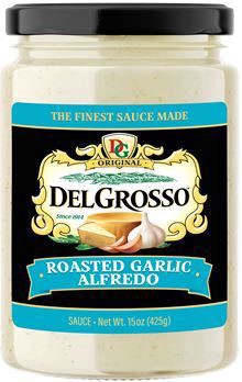 slide 1 of 1, Del Grosso Roasted Garlic Alfredo, 15 oz