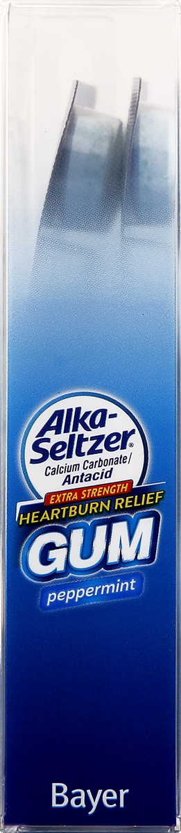 slide 6 of 9, Alka-Seltzer Gum Peppermint, Heartburn Relief, Extra Strength, 16 ct