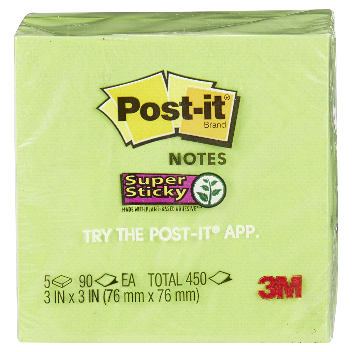 slide 1 of 1, Post-it Super Sticky Notes Limeade, 5 ct