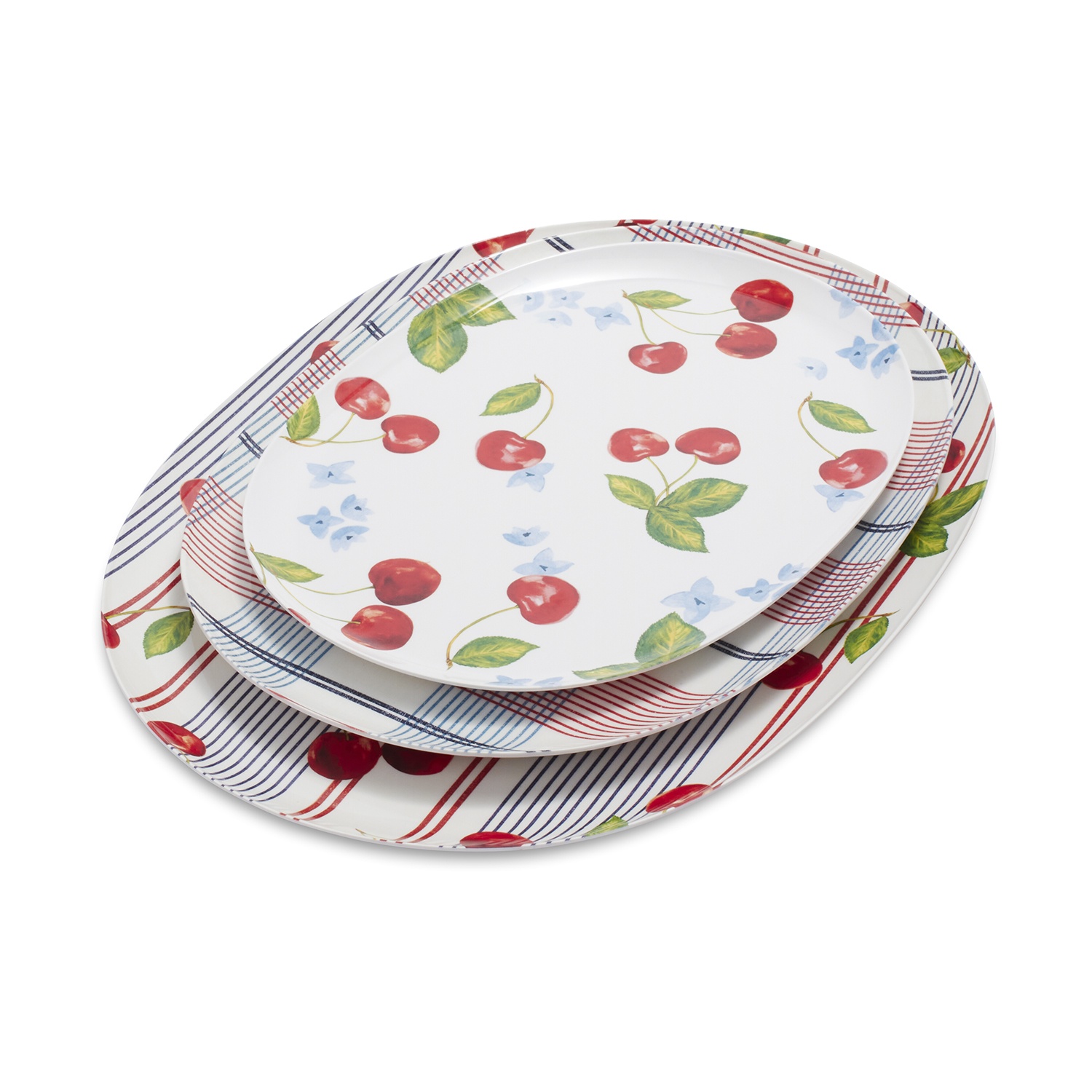 slide 1 of 1, Sur La Table Melamine Picnic Platters, 3 ct