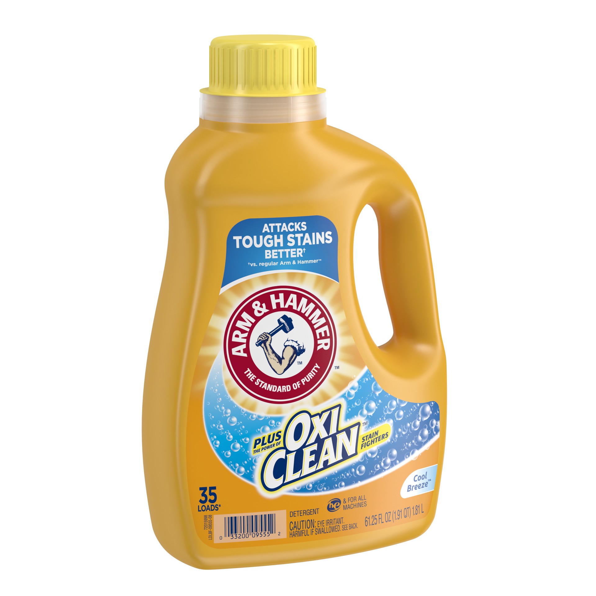 slide 5 of 5, Arm & Hammer Plus OxiClean Cool Breeze, 35 Loads Liquid Laundry Detergent, 61.25 Fl oz, 61.25 fl oz