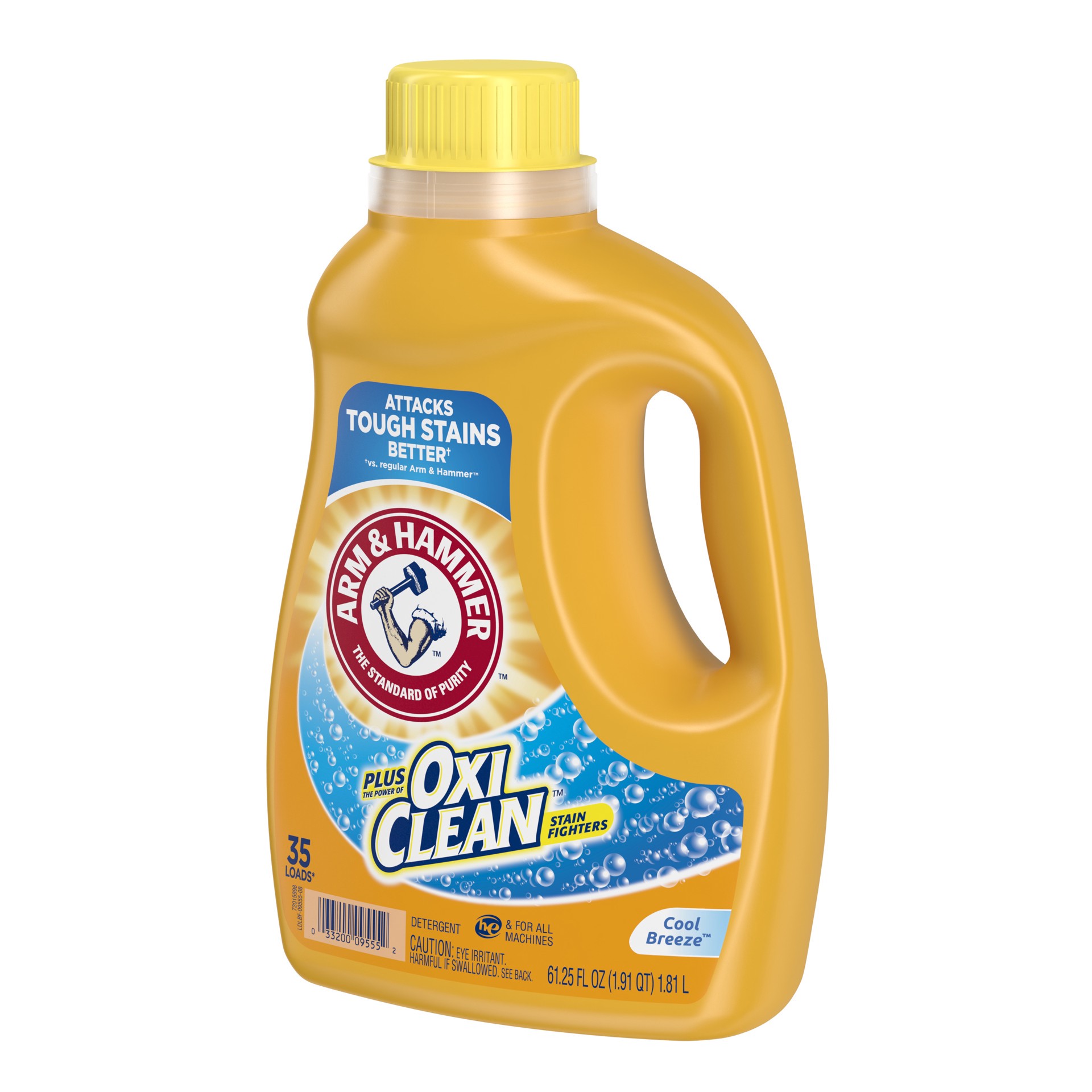 slide 3 of 5, Arm & Hammer Plus OxiClean Cool Breeze, 35 Loads Liquid Laundry Detergent, 61.25 Fl oz, 61.25 fl oz