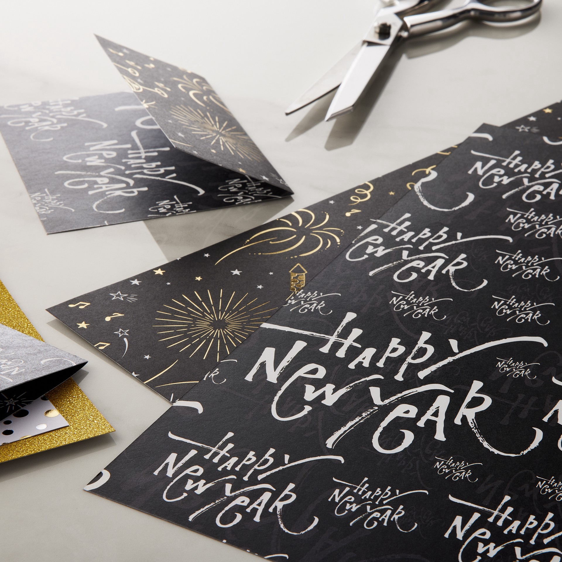 slide 3 of 4, New Year's Eve Double-Sided Cardstock Paper By Recollections, 12" X 12", 12 in x 12 in