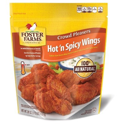 slide 1 of 3, Foster Farms Hot & Spicy Chicken Wings - 22 oz, 22 oz