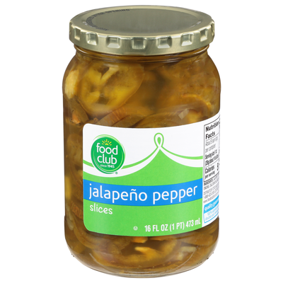 slide 1 of 1, Food Club Jalapenos Slices Peppers 16 Fl Oz Jar, 16 fl oz