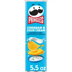 Pringles Potato Crisps Chips, Lunch Snacks, On The Go Snacks, Cheddar and Sour Cream