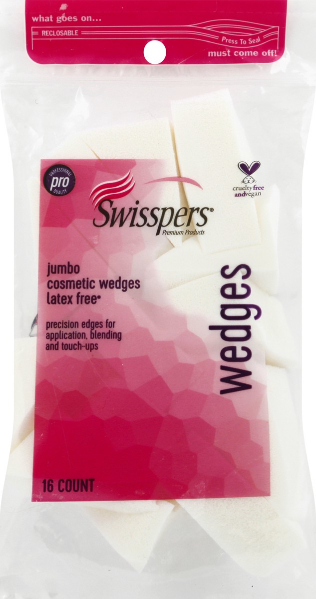 slide 6 of 9, Swisspers Jumbo Cosmetic Wedges, 16 ct