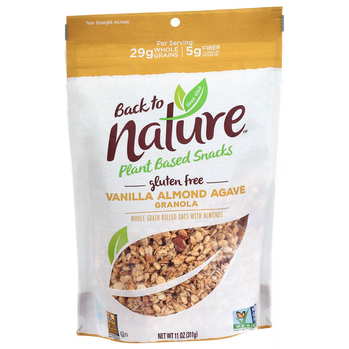 slide 7 of 8, Back to Nature Vanilla Almond Agave Granola, 11 oz