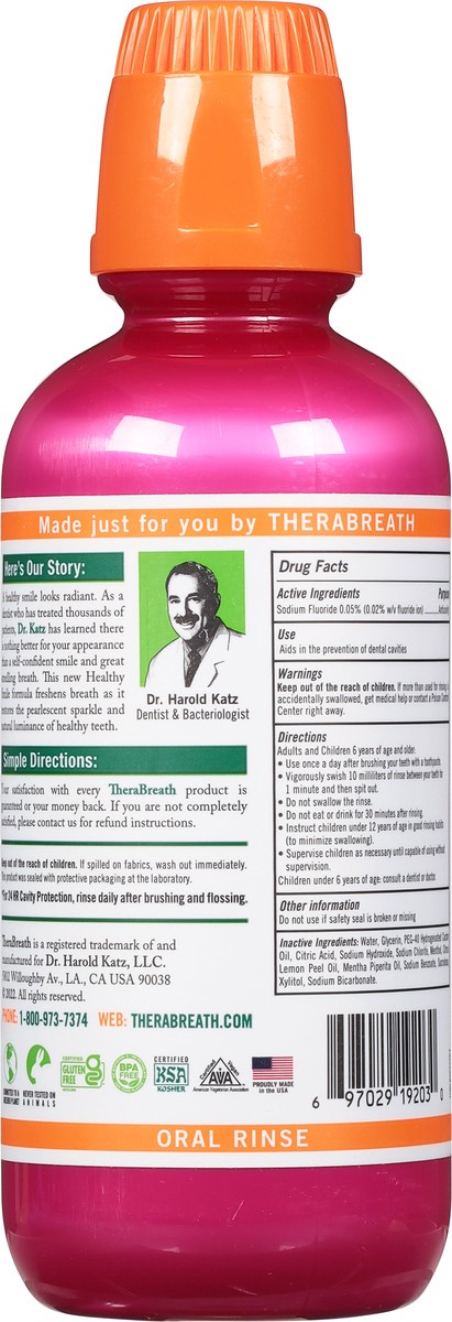 slide 4 of 9, Therabreath Healthy Smile Mouthwash Sparkle Mint - 16 fl oz, 16 fl oz