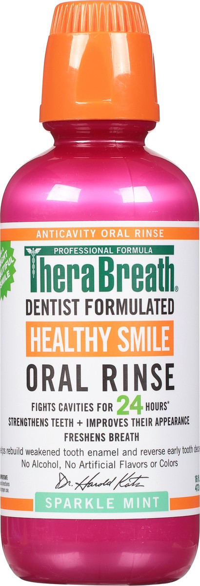slide 8 of 9, Therabreath Healthy Smile Mouthwash Sparkle Mint - 16 fl oz, 16 fl oz