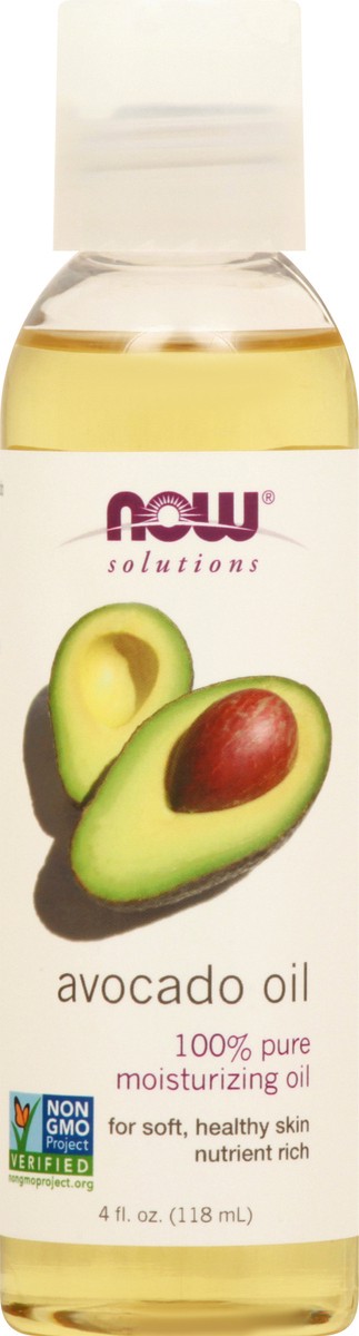 slide 1 of 5, Now Naturals Solutions 100% Pure Avocado Oil Moisturizing Oil 4 oz, 4 oz