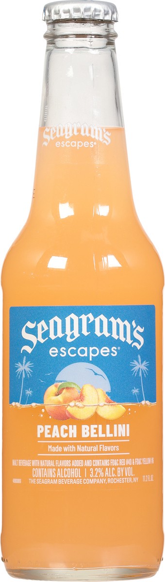 slide 6 of 9, Seagram's Escapes Peach Fuzzy Navel Bottle, 11 oz