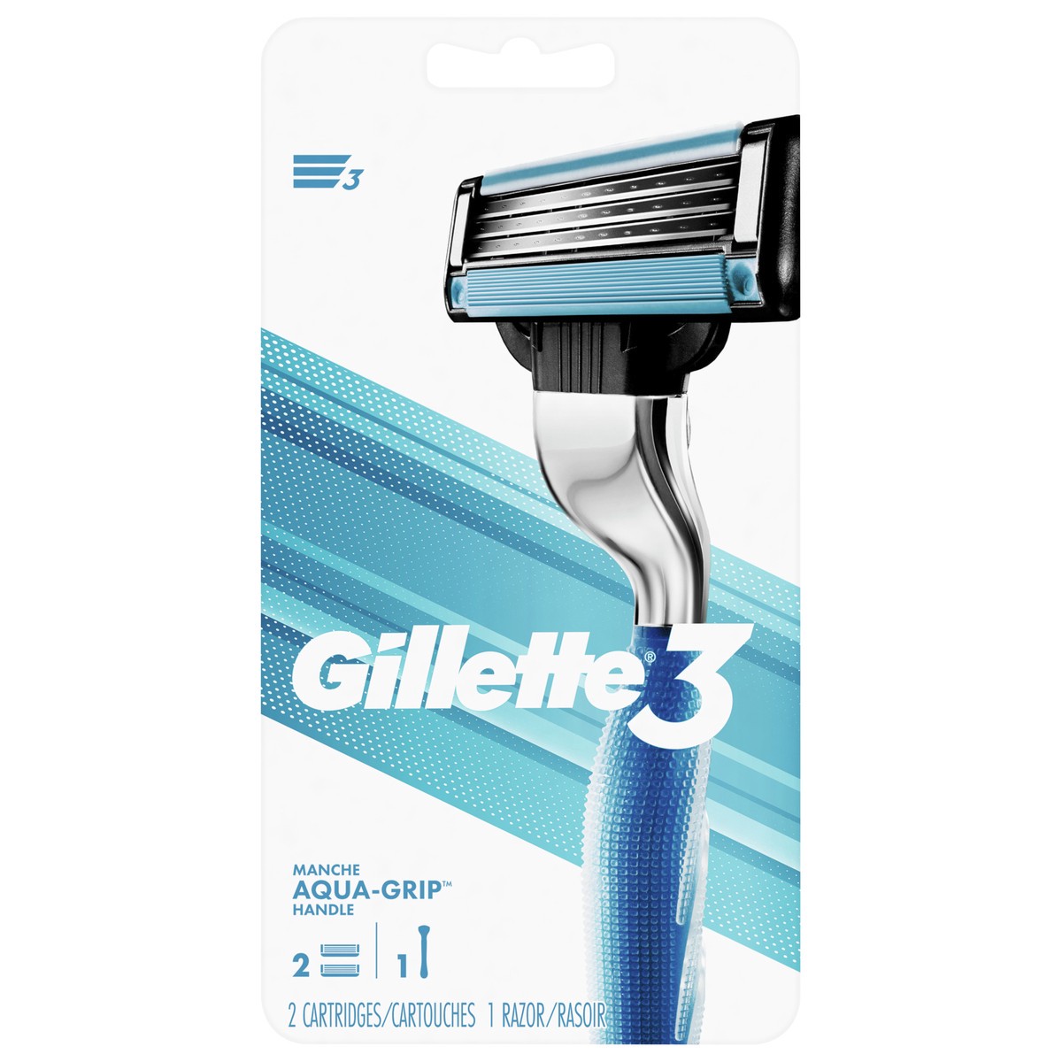 slide 3 of 5, Gillette 3 Razor 1 ea, 1 ct