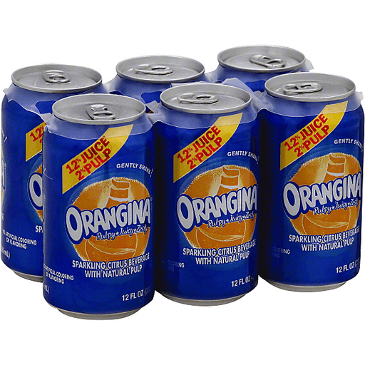 slide 3 of 3, Orangina Sparkling Citrus Beverage With Natural Pulp, 6 ct