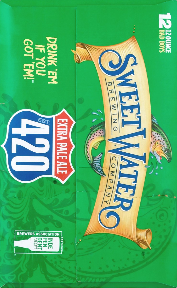 slide 9 of 11, SweetWater Brewing Co Extra Pale Ale 420 Beer 12 ea, 144 oz