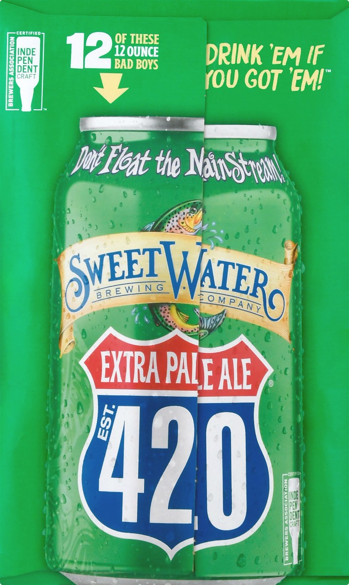 slide 4 of 11, SweetWater Brewing Co Extra Pale Ale 420 Beer 12 ea, 144 oz