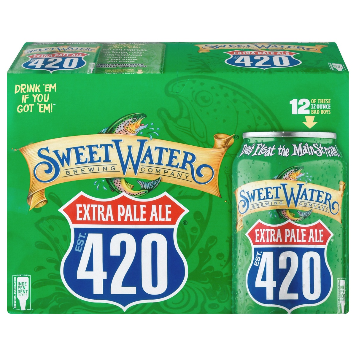 slide 1 of 1, SweetWater Brewing Company SweetWater 420 Pale Ale Beer, 12 ct; 12 oz