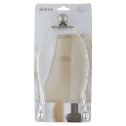 Room & Retreat HOME Brushed Steel 10 in Harp with Finial Ball